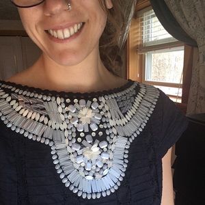 Beaded and sequin detailed top. Nanette Lepore, from Neimann Marcus. Small